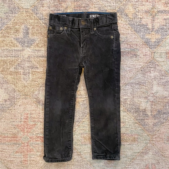 Crewcuts Toddler Boys Corduroy Pants with Stretch in Charcoal Grey - Picture 2 of 8